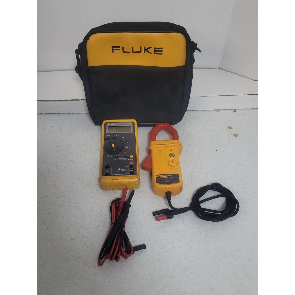 Fluke Soft Case i1010 Clamp Current Meter  & 79 Series II DMM Electrical w